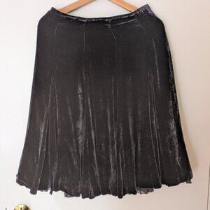 Margaret O’Leary black velvet skirt